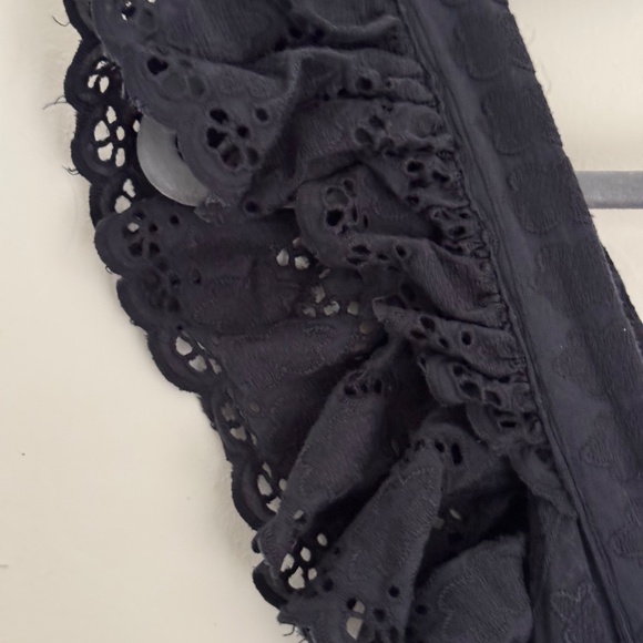 Free People Mikayla Navy Eyelet Ruffle Open-Back Jumpsuit | Size S - Picture 12 of 12